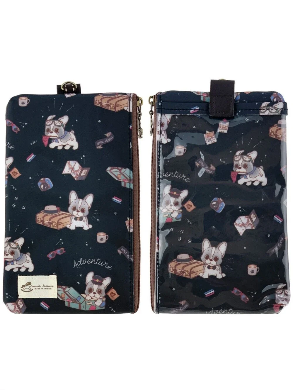 Waterproof Frenchie Phone Case Pouch W/ Neck Strap